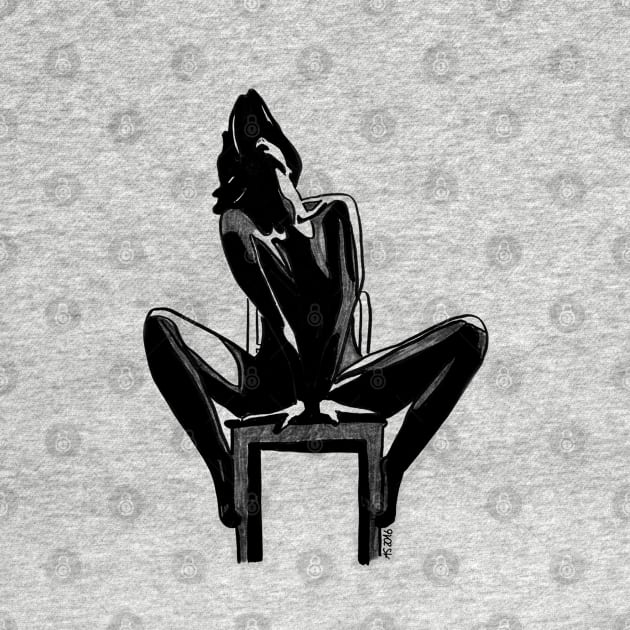 Woman on chair by PrintsHessin